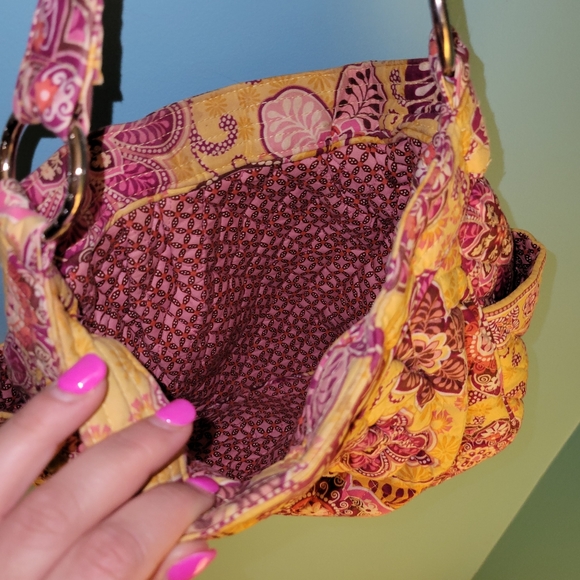 Vera Bradley Bali Gold One Strap Shoulder Bag & Wallet - Picture 4 of 8